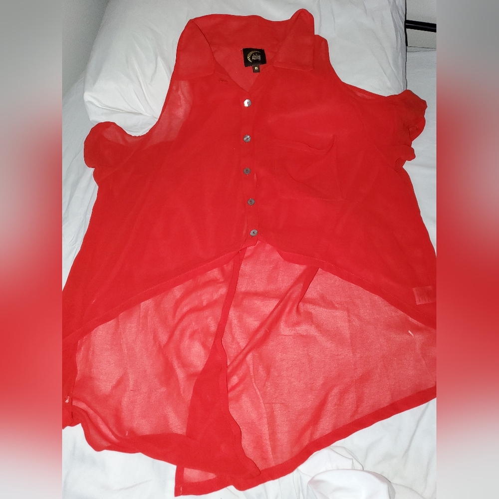Unworn no tag semisheer Blue moon top